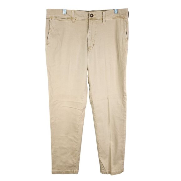 Mens Khaki American Eagle Outfitters Pants Extreme Flex Slim Straight Size 33x32 - Picture 1 of 12